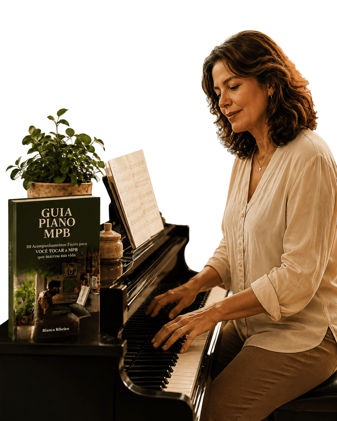 Guia Piano MPB, mockup do e-book